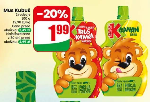 Mus Kubuś jabłko banan truskawka marchew +1 wariant