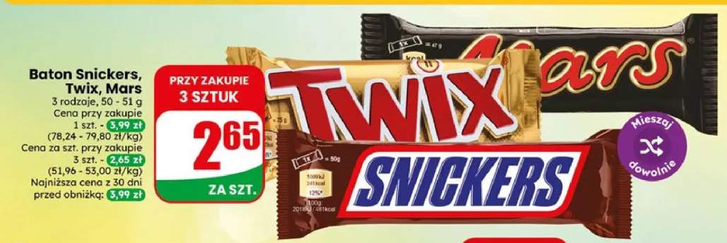 Baton Snickers +2 warianty