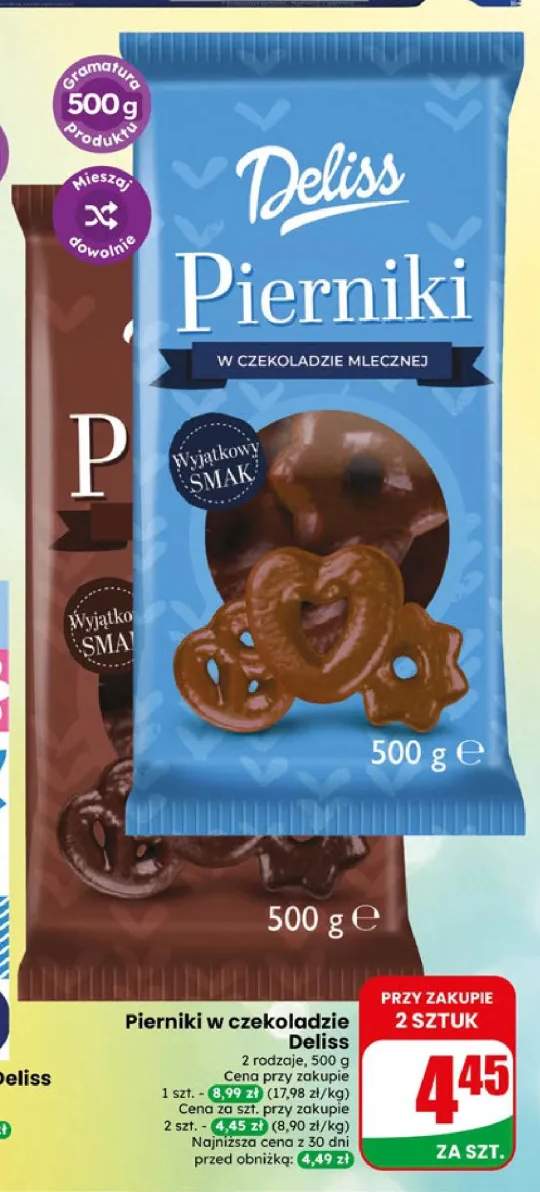 Pierniki w czekoladzie mlecznej Deliss +1 wariant