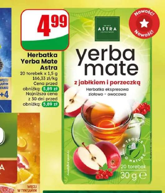 Herbatka Yerba Mate Astra z jabłkiem i porzeczką