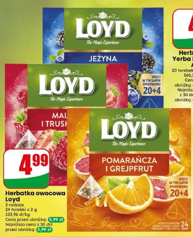 Herbatka owocowa Loyd Jeżyna +2 warianty