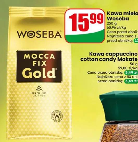 Kawa mielona Woseba Mocca Fix Gold