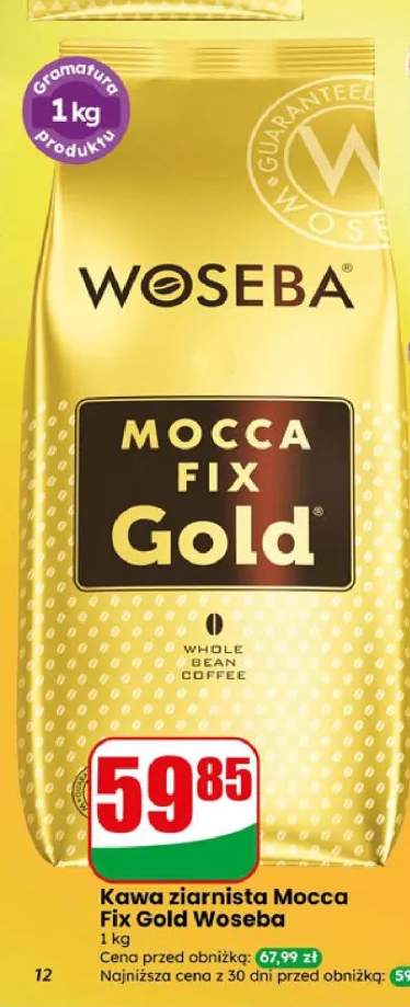Kawa ziarnista Woseba Mocca Fix Gold