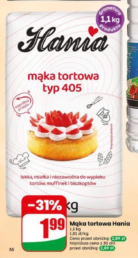 Mąka tortowa Hania typ 405
