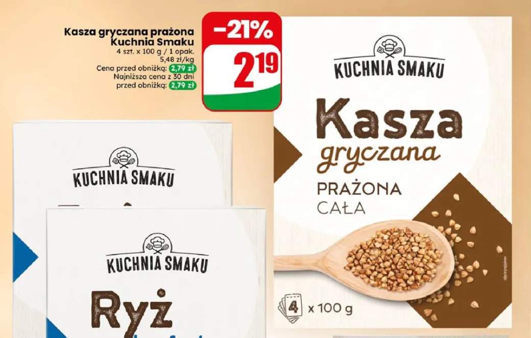 Kasza gryczana prażona Kuchnia Smaku 4-pak 100 g