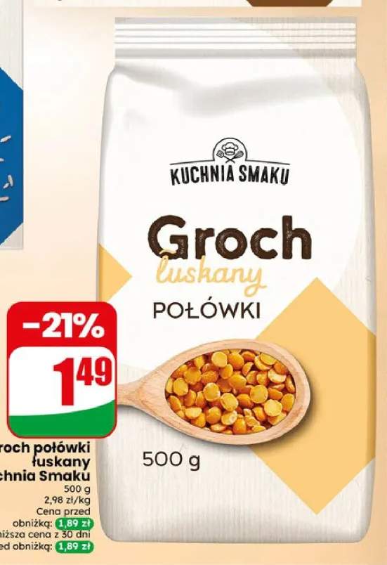 Groch połówki łuskany Kuchnia Smaku
