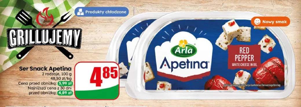 Ser Snack Arla Apetina z czerwoną papryką +1 wariant