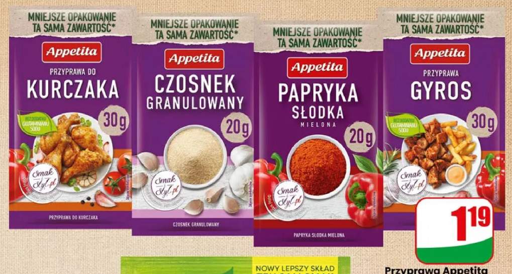 Przyprawa do kurczaka Appetita +3 warianty