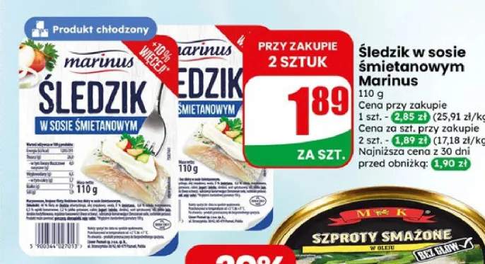 Śledzik w sosie śmietankowym Marinus