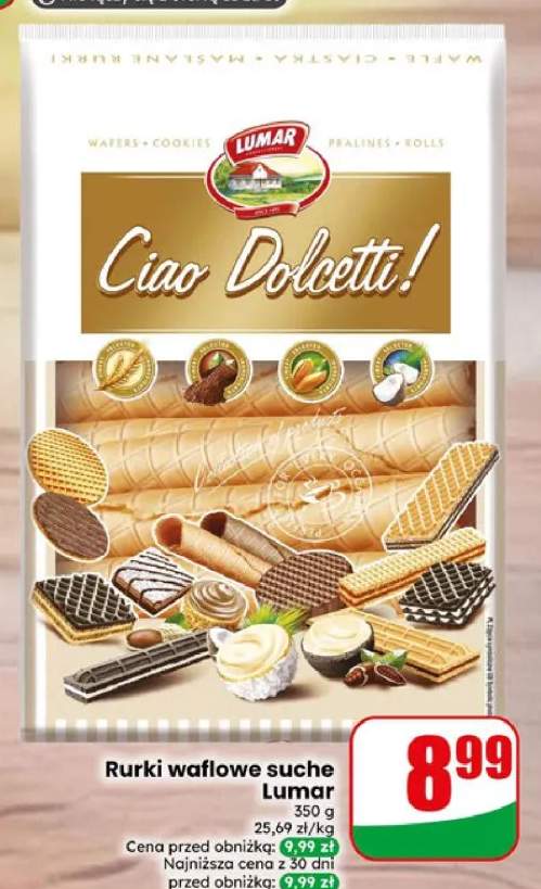 Rurki waflowe suche Lumar Ciao Dolcetti!
