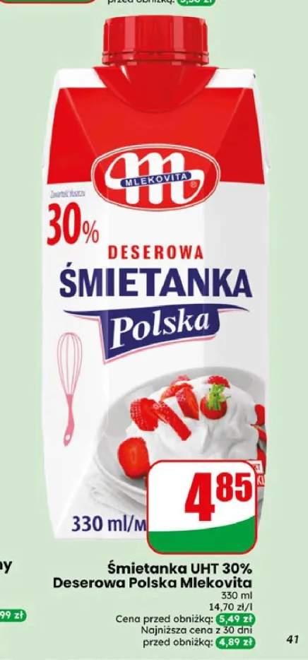 Śmietanka UHT 30% Deserowa Polska Mlekovita