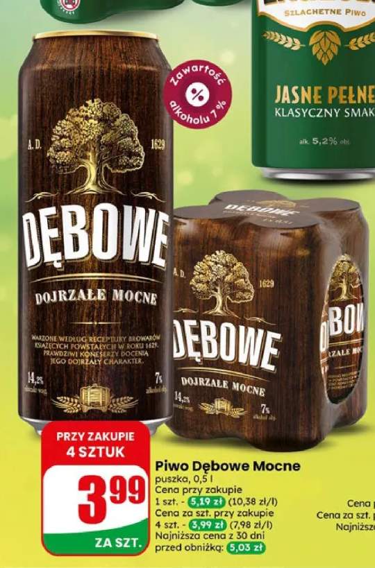 Piwo Dębowe Dojrzałe Mocne