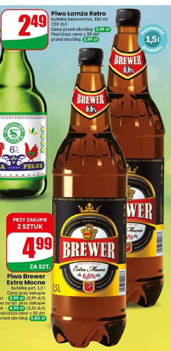 Piwo Brewer Extra Mocne