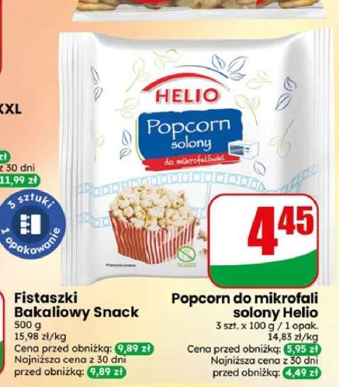 Popcorn do mikrofali solony Helio 3-pak
