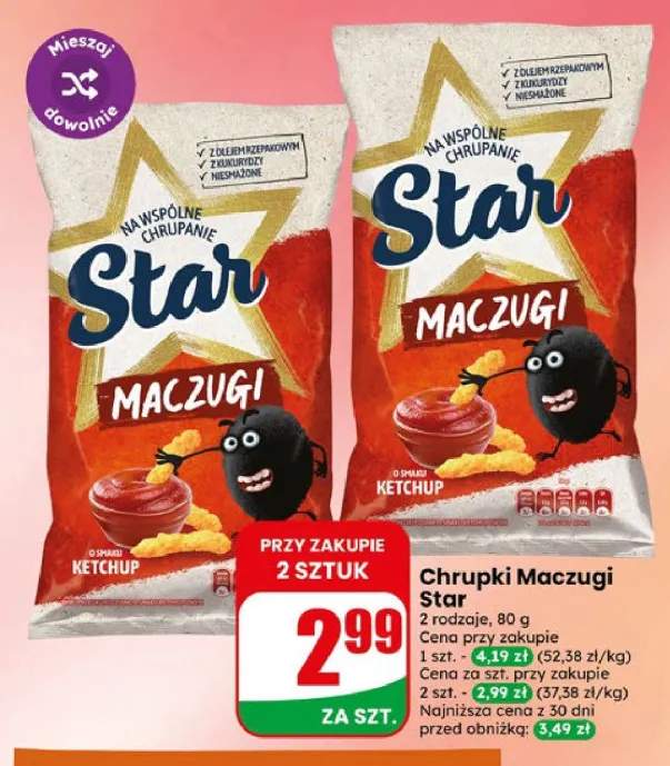 Chrupki Maczugi o smaku ketchupu Star
