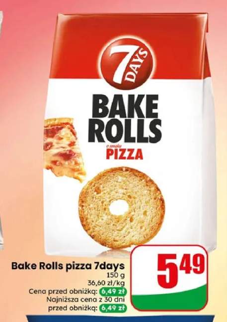 Sucharki Bake Rolls o smaku pizzy 7 Days