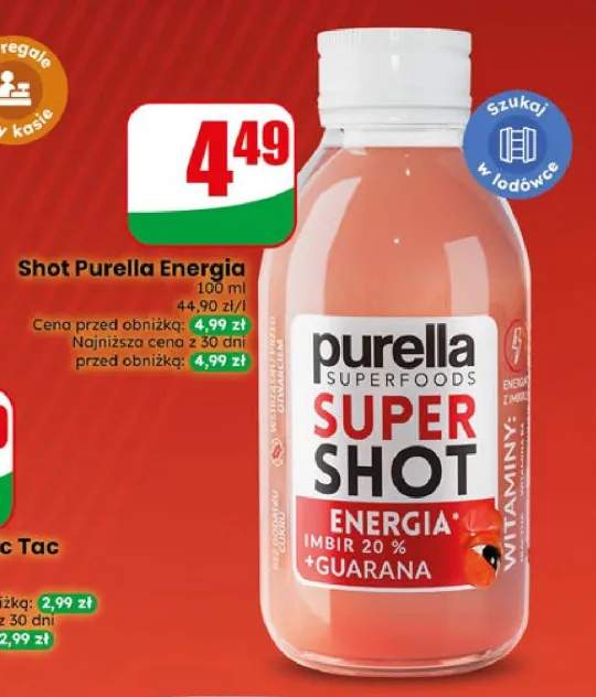 Shot Purella Superfoods Energia imbir 20% + guarana