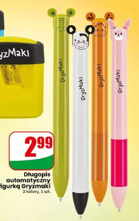 Długopis automatyczny z figurką Gryzmaki