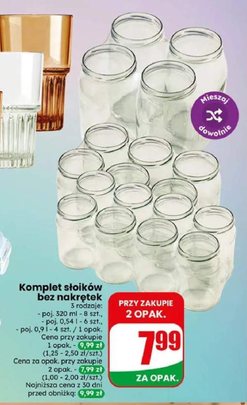 Komplet słoików bez nakrętek 320 ml +1 wariant