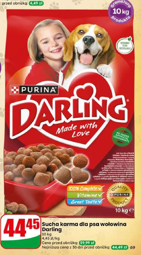 Sucha karma dla psa wołowina Darling