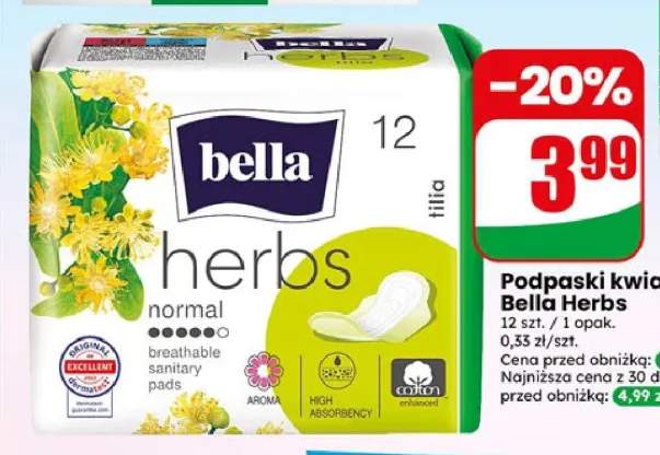 Podpaski normal Bella Herbs Tilia