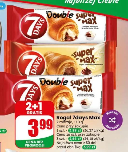 Rogal 7Days Super Max o smaku kakaowym +1 wariant