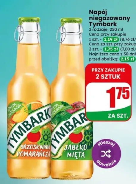 Napój niegazowany Tymbark jabłko mięta +1 wariant