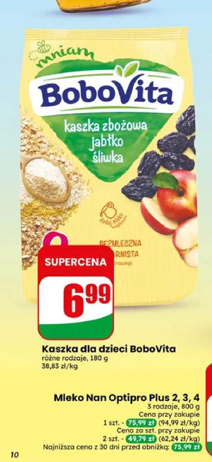 Kaszka zbożowa BoboVita jabłko śliwka