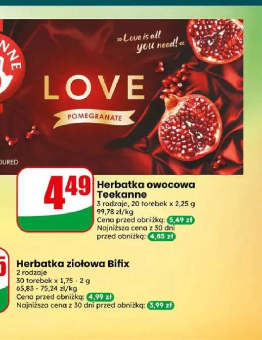 Herbatka owocowa Teekanne Love Pomegranate