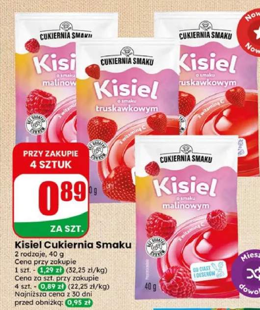 Kisiel o smaku malinowym Cukiernia Smaku +1 wariant