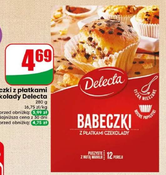 Babeczki z płatkami czekolady Delecta