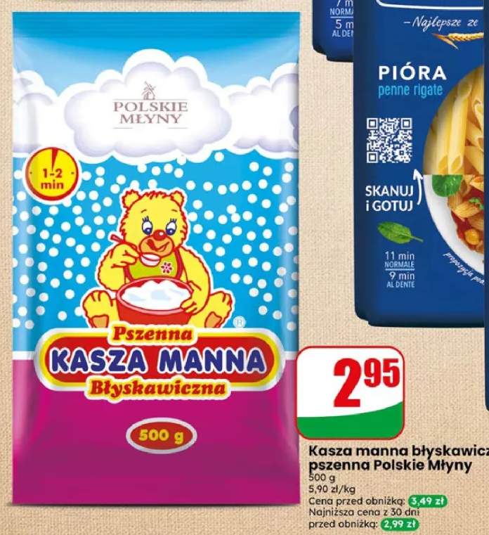 Kasza manna błyskawiczna pszenna Polskie Młyny