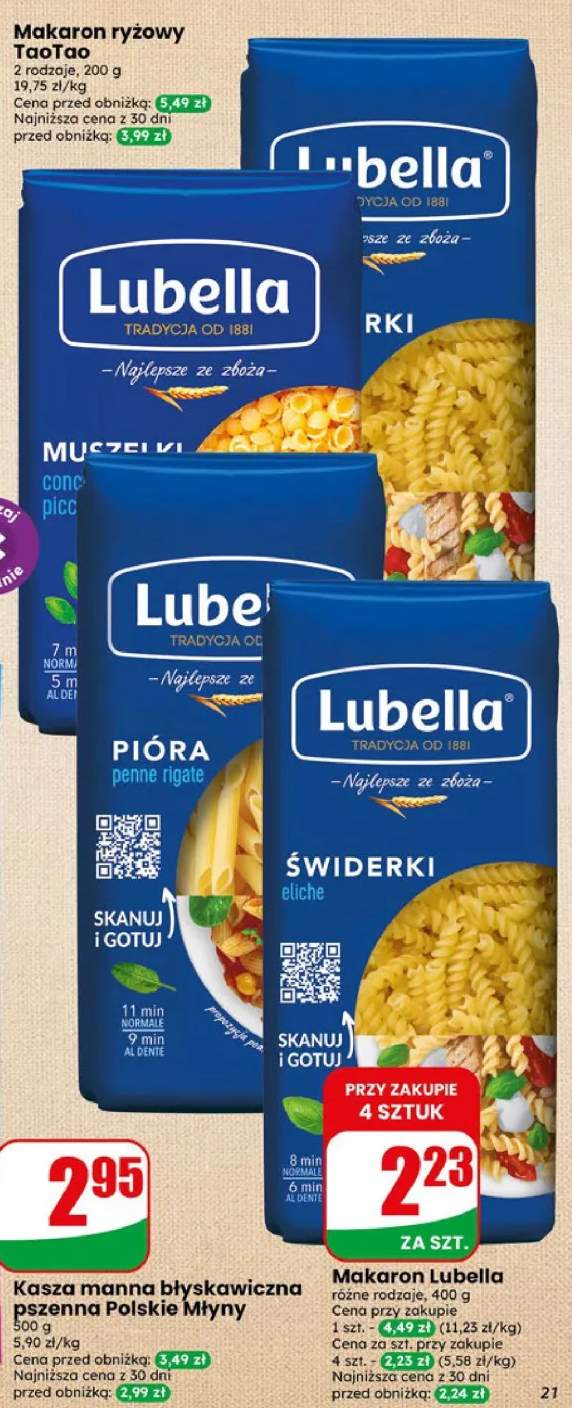 Makaron Muszelki Lubella +2 warianty