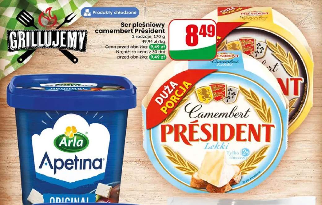 Ser pleśniowy camembert Président +1 wariant