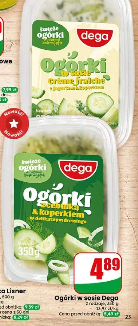 Ogórki w sosie Crème fraîche Dega +1 wariant