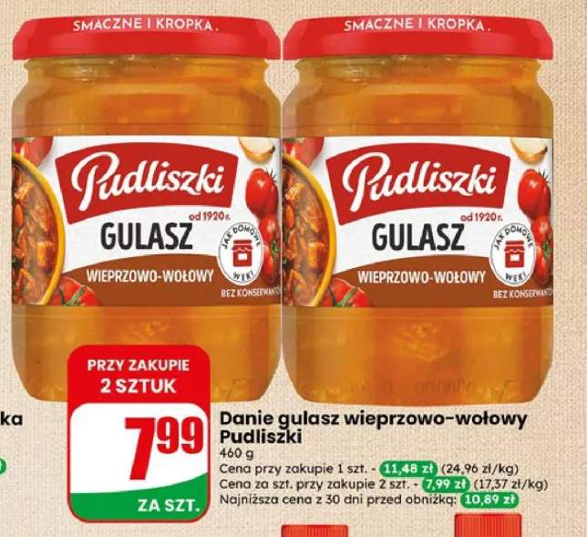 Danie gulasz wieprzowo-wołowy Pudliszki