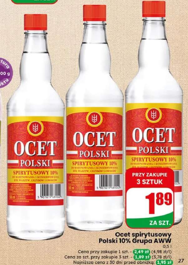 Ocet spirytusowy Polski 10% Grupa AWW