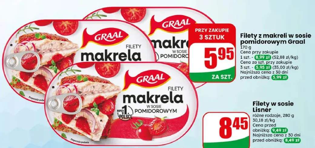Filety z makreli w sosie pomidorowym Graal