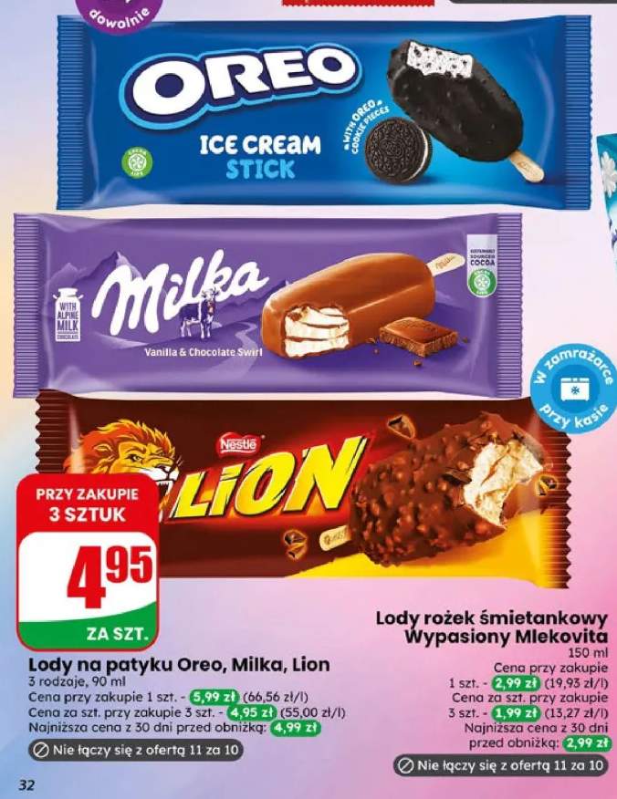 Lody na patyku Oreo +2 warianty