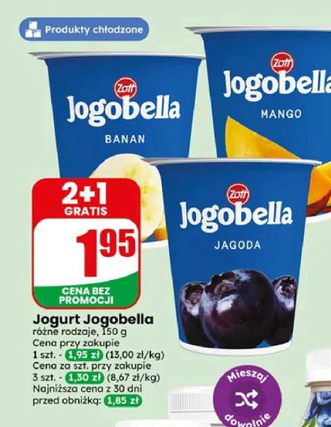 Jogurt Zott Jogobella bananowy +2 warianty