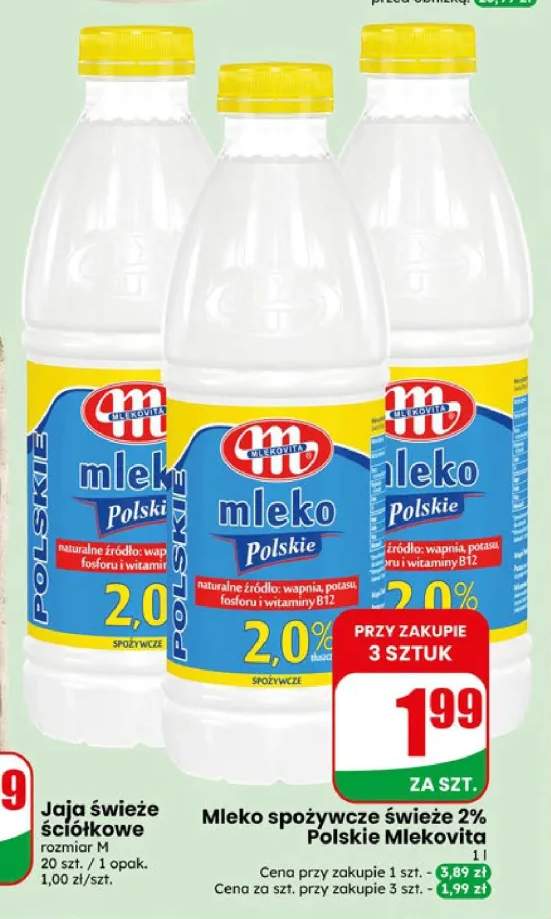 Mleko spożywcze świeże 2% Polskie Mlekovita