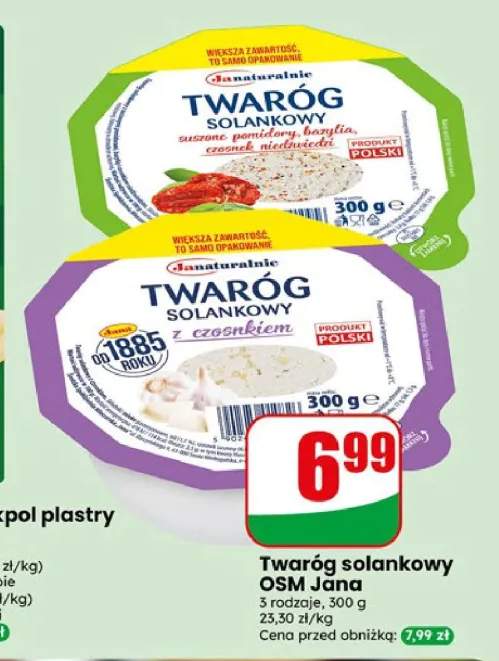Twaróg solankowy klasyczny OSM Jana +2 warianty
