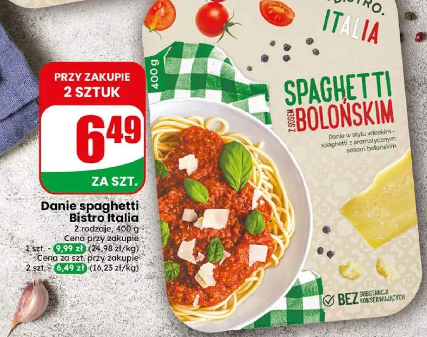 Danie spaghetti z sosem bolońskim Bistro Italia