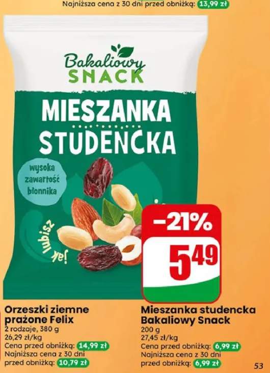 Mieszanka studencka Bakaliowy Snack