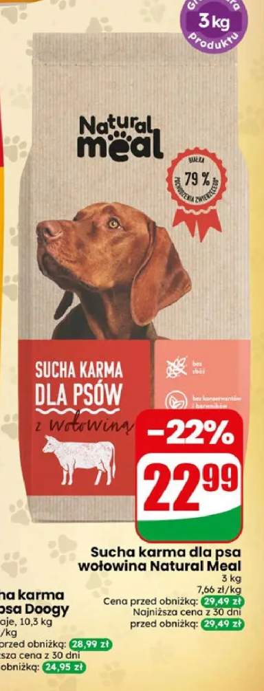 Sucha karma dla psa wołowina Natural Meal