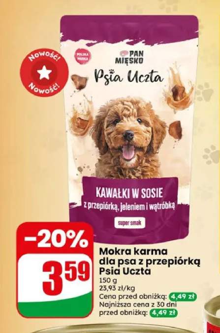 Mokra karma dla psa z przepiórką Psia Uczta Pan Mięsko
