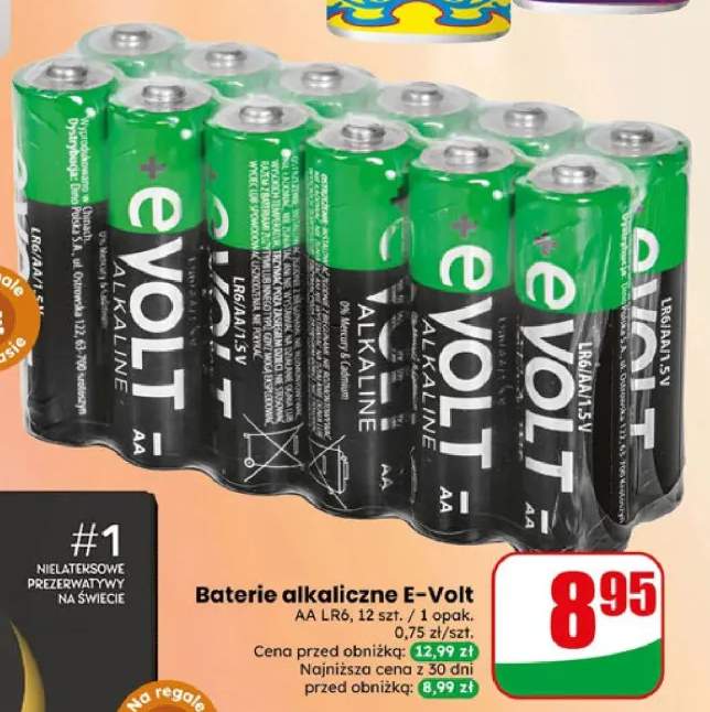 Baterie alkaliczne E-Volt AA LR6