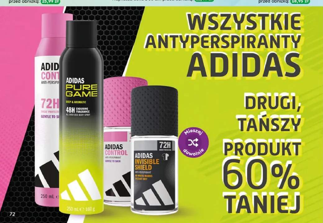 Antyperspiranty Adidas +4 warianty