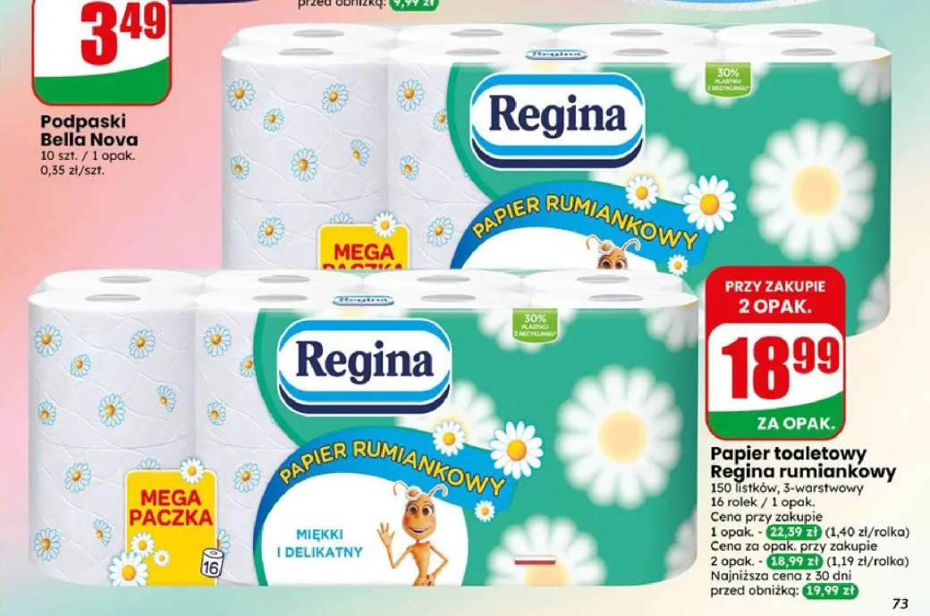 Papier toaletowy Regina rumiankowy 16-pak