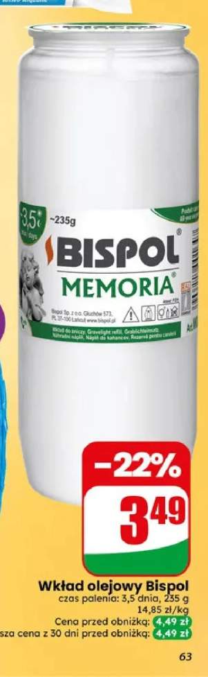 Wkład olejowy Bispol Memoria